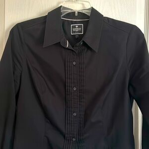 Express Black Long Sleeve Button-Up Dress Shirt Women